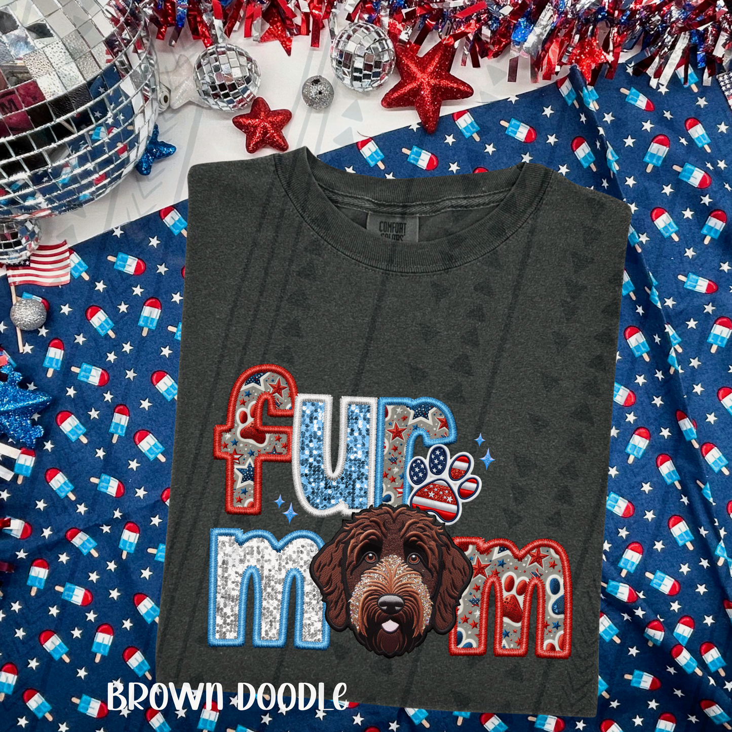 Fur Mom -  Brown Doodle DTF Transfer