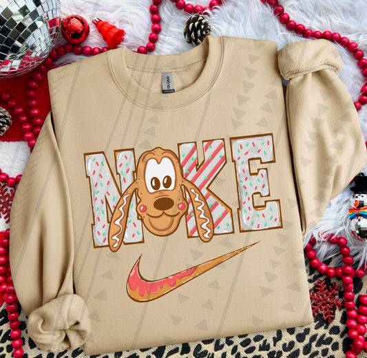 Pluto Gingerbread Swoosh DTF Transfer