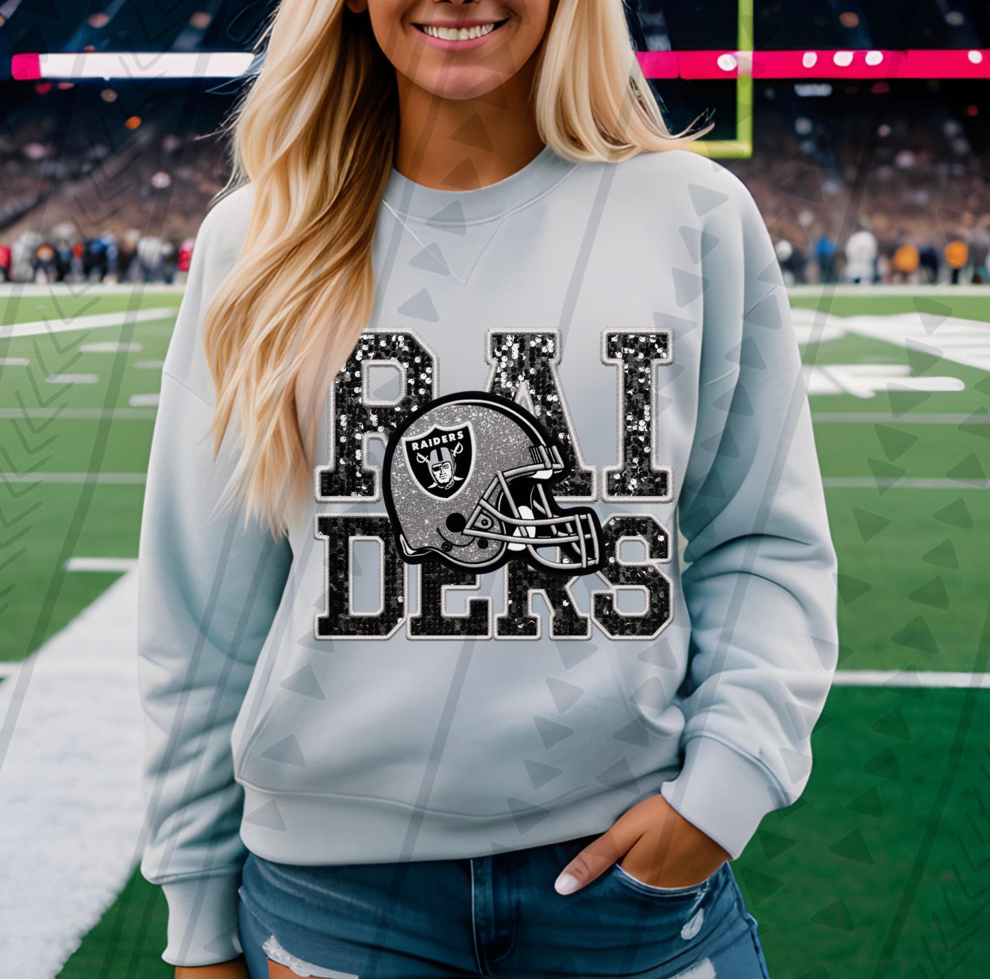 Raiders Faux Embroidery DTF Transfer