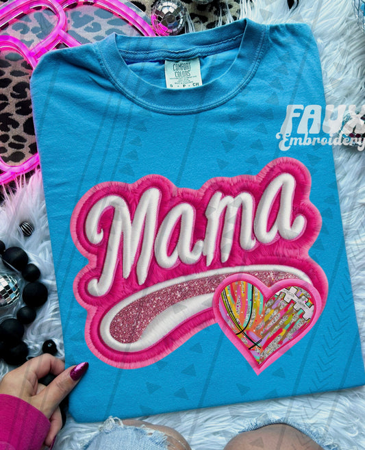 Varsity Mama - Basketball/Football Glitz DTF Transfer