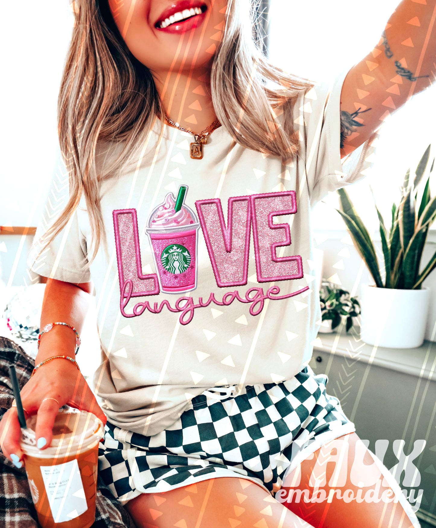 Love Language - Pink Drink DTF Transfer