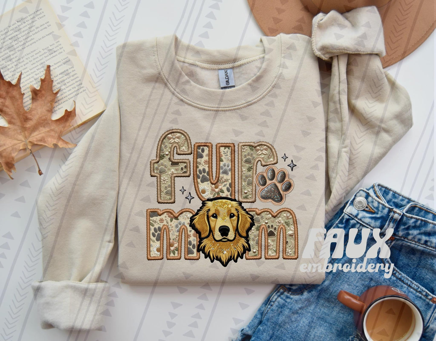 Fur Mom - Golden Retriever DTF Transfer