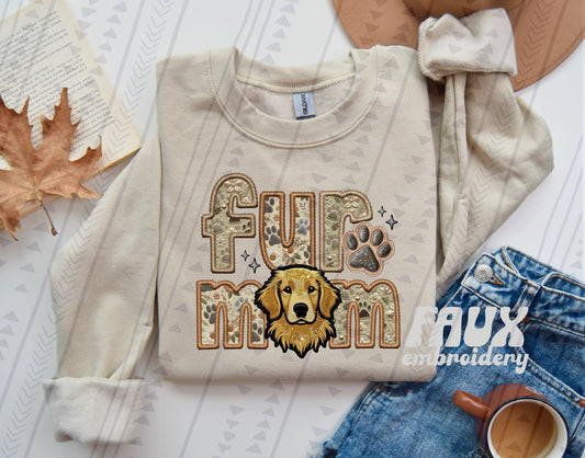 Fur Mom - Golden Retriever DTF Transfer