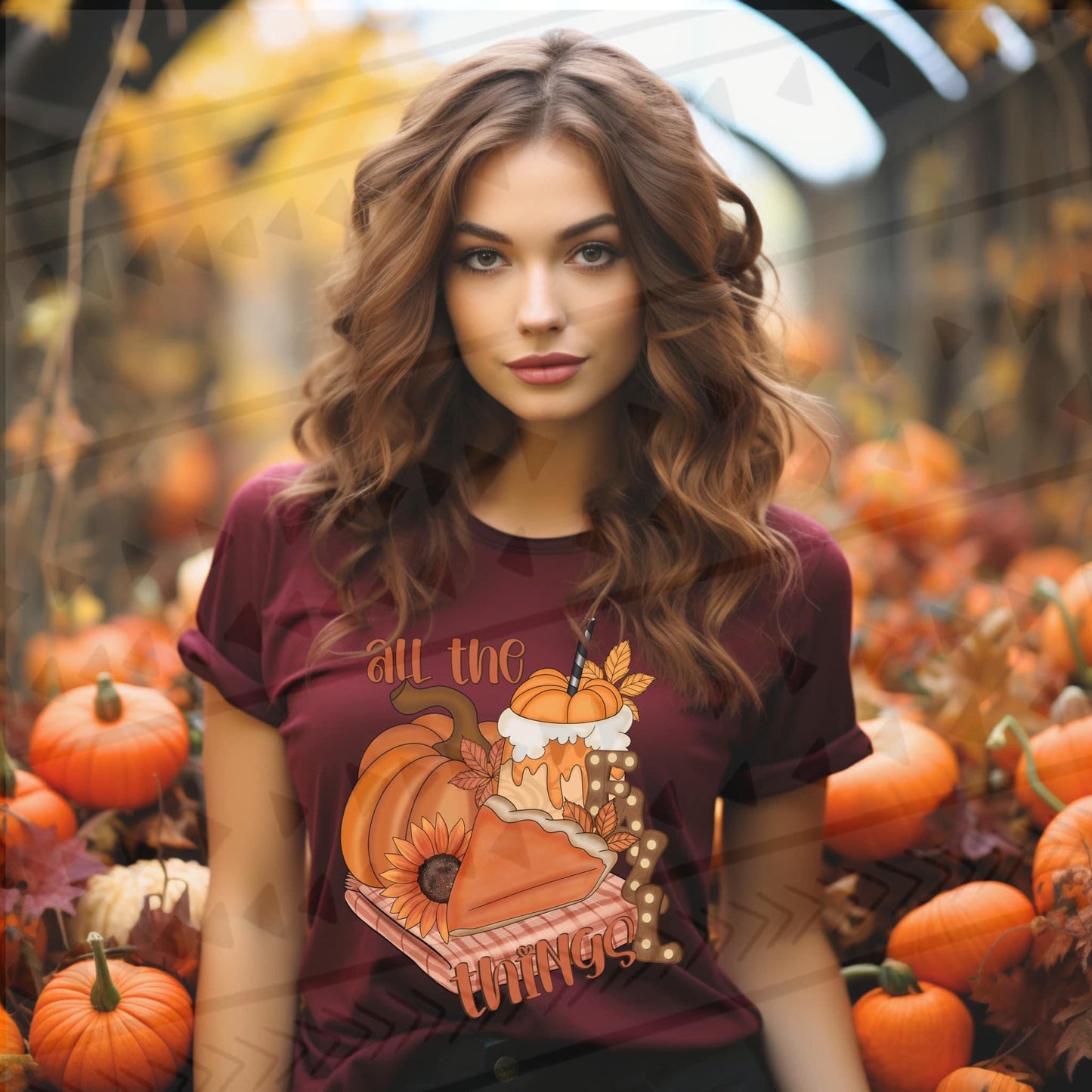 All The Fall Things Pumpkin DTF Transfer