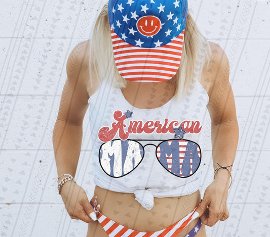 American Mama Sunglasses DTF Transfer