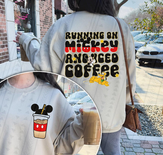 Mickey & Iced Coffee DTF Transfer