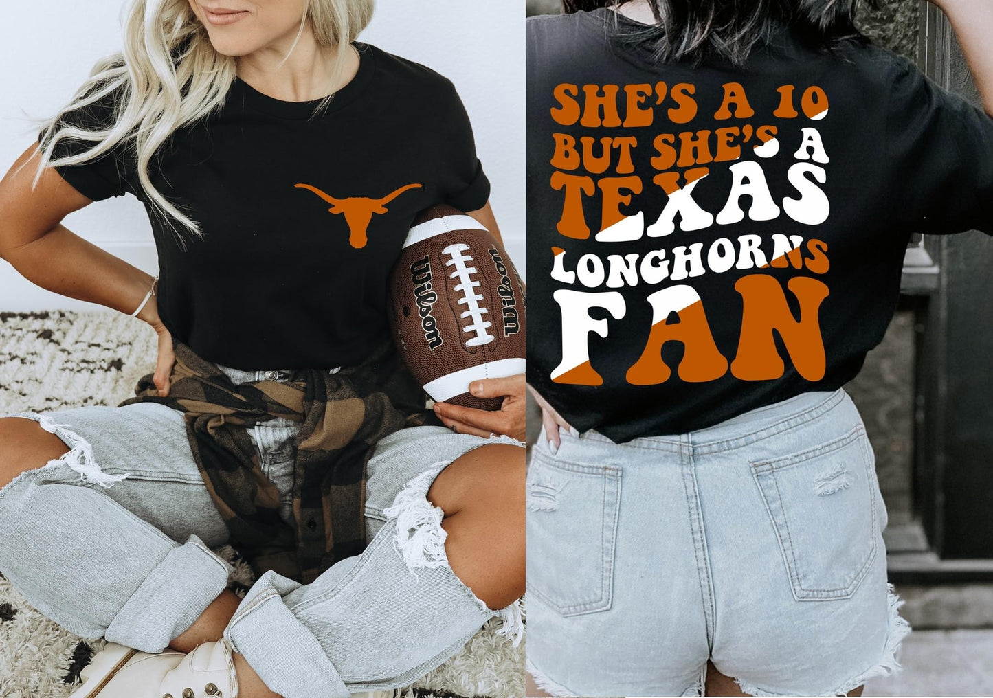 She's A 10 - Longhorns Fan DTF Transfer