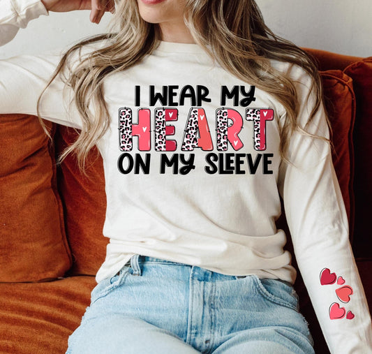 Heart On My Sleeve DTF Transfer (Sleeve Design Included)