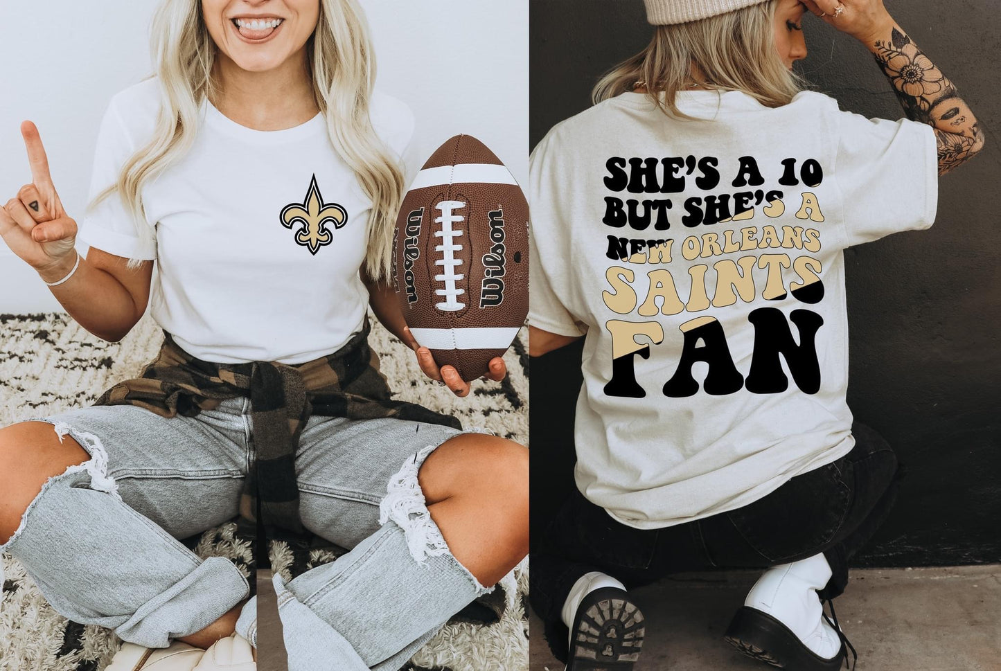 She's A 10 - Saints Fan DTF Transfer