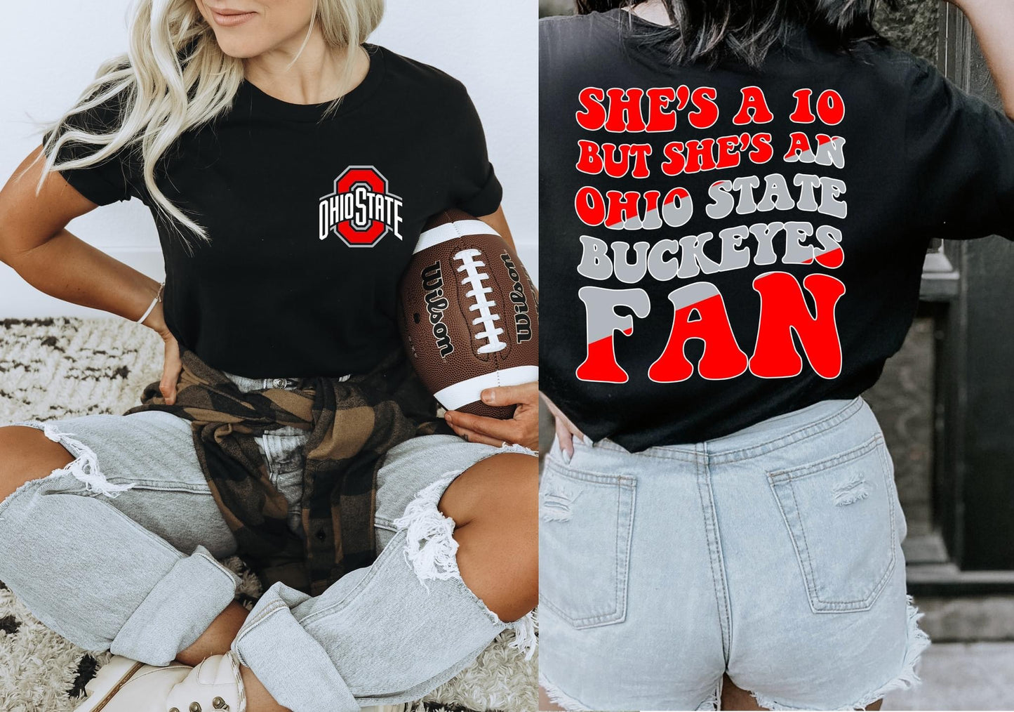 She's A 10 - Buckeyes Fan DTF Transfer