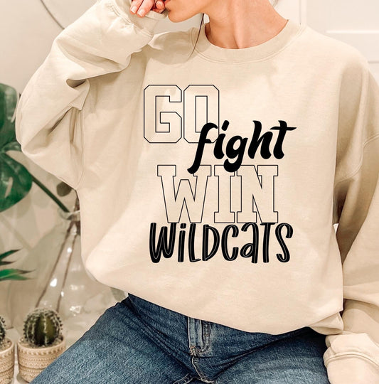 Go Fight Win School Spirit DTF Transfer CUSTOM