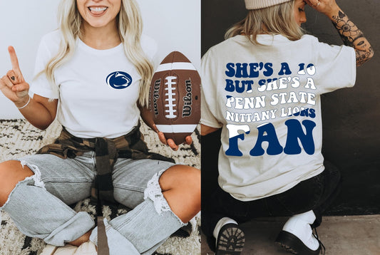 She's A 10 - Penn State Fan DTF Transfer