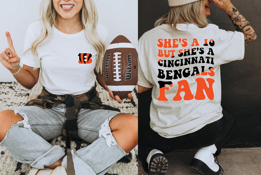 She's A 10 - Bengals Fan DTF Transfer