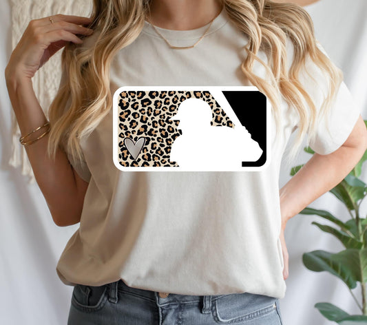 Leopard Baseball DTF Transfer