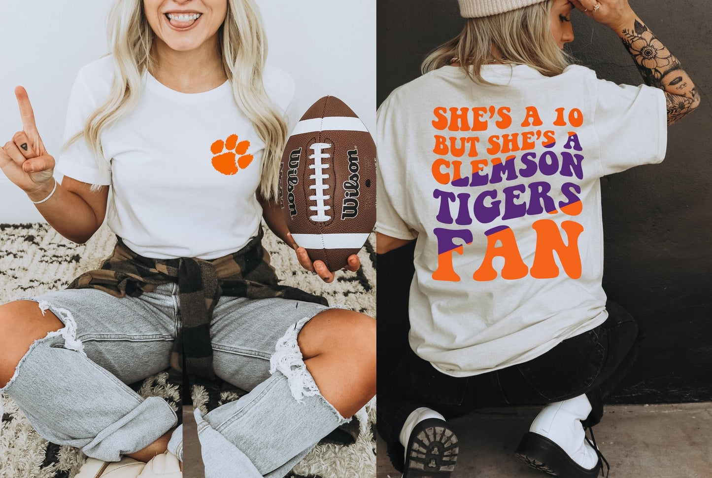 She's A 10 - Clemson Fan DTF Transfer