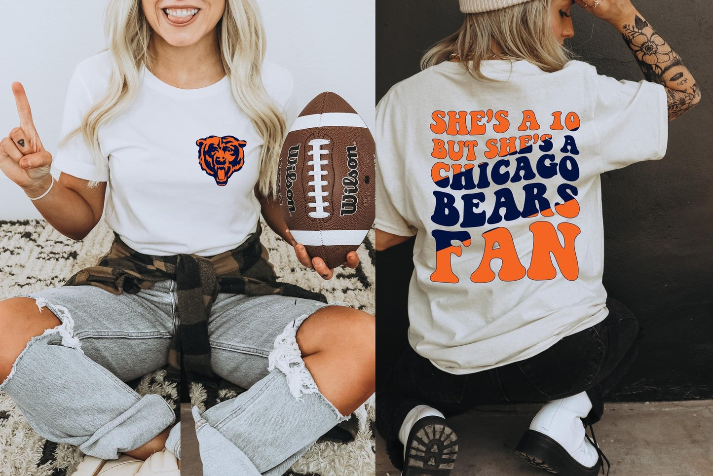 She's A 10 - Bears Fan DTF Transfer