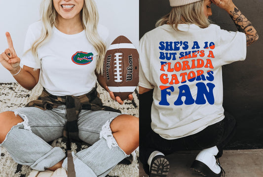 She's A 10 - Gators Fan DTF Transfer