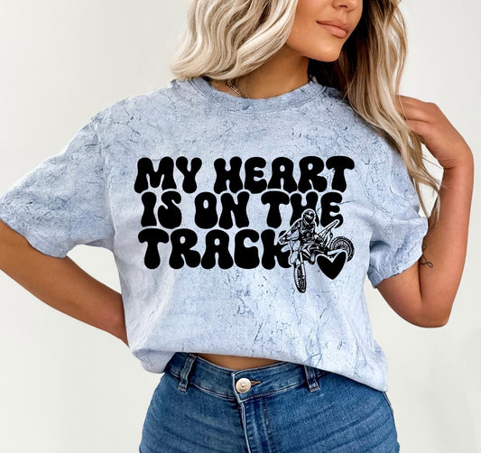 My Heart Is On The Track - Motocross DTF Transfer