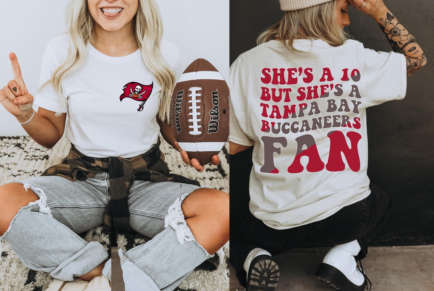 She's A 10 - Buccs Fan DTF Transfer