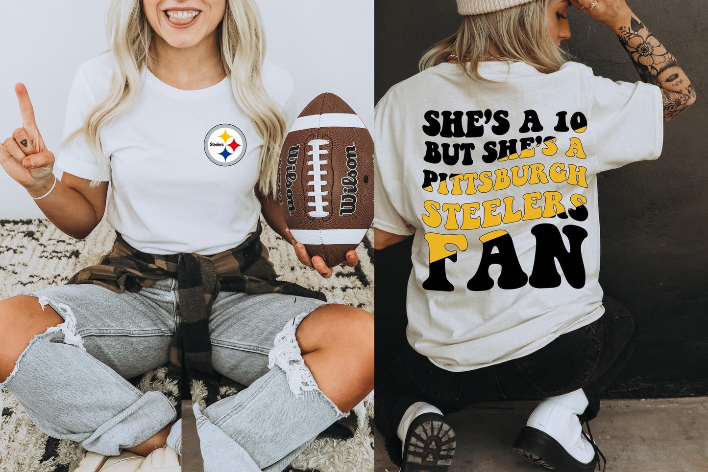 She's A 10 - Steelers Fan DTF Transfer