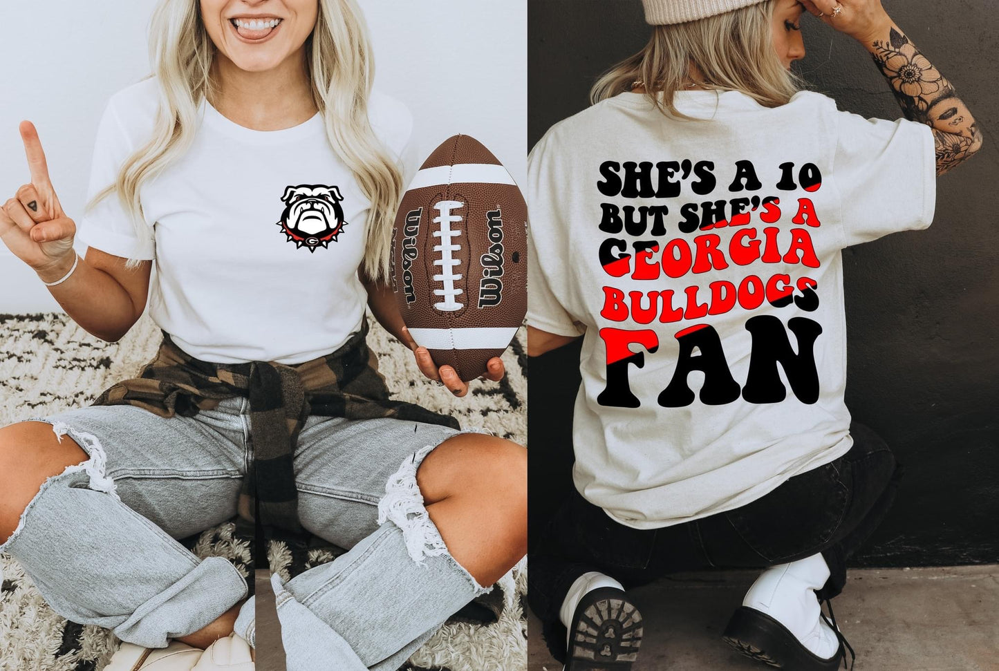 She's A 10 - Bulldogs Fan DTF Transfer