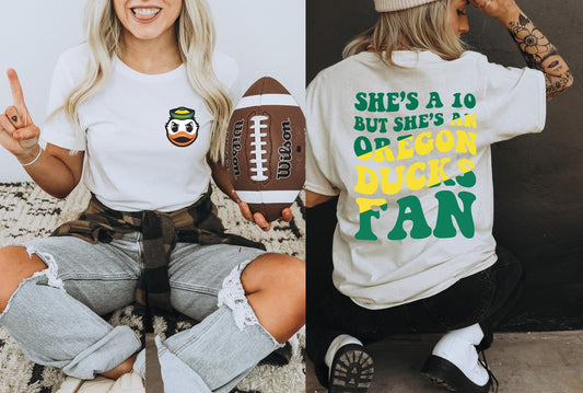 She's A 10 - Ducks Fan DTF Transfer