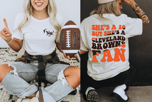 She's A 10 - Browns Fan DTF Transfer