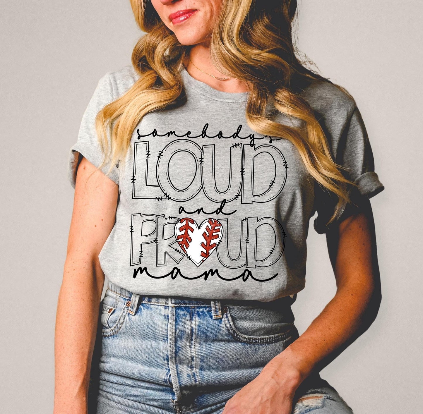Loud and Proud Baseball Mama DTF Transfer