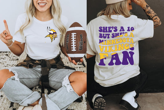 She's A 10 - Vikings Fan DTF Transfer