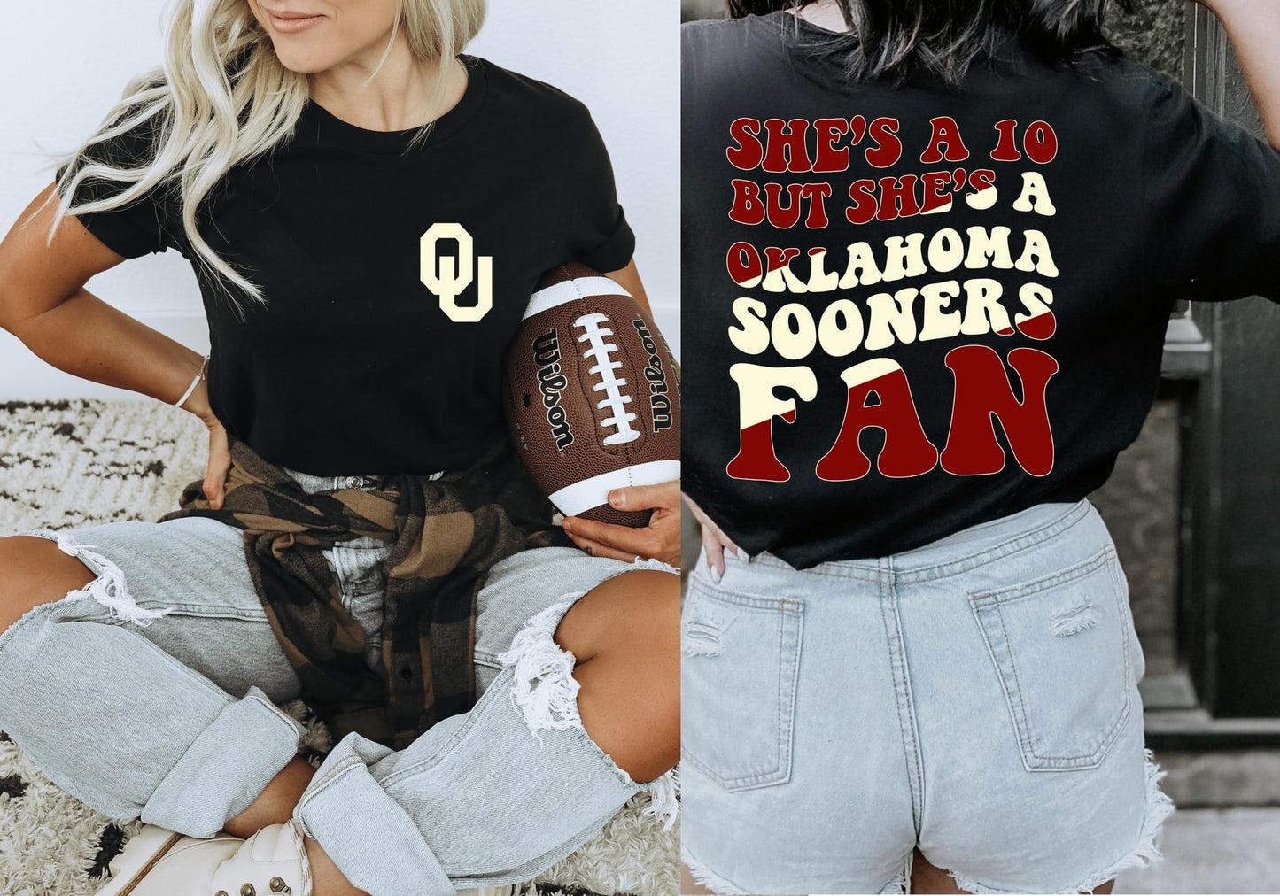 She's A 10 - Sooners Fan DTF Transfer