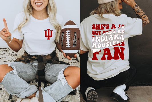 She's A 10 - Hoosiers Fan DTF Transfer