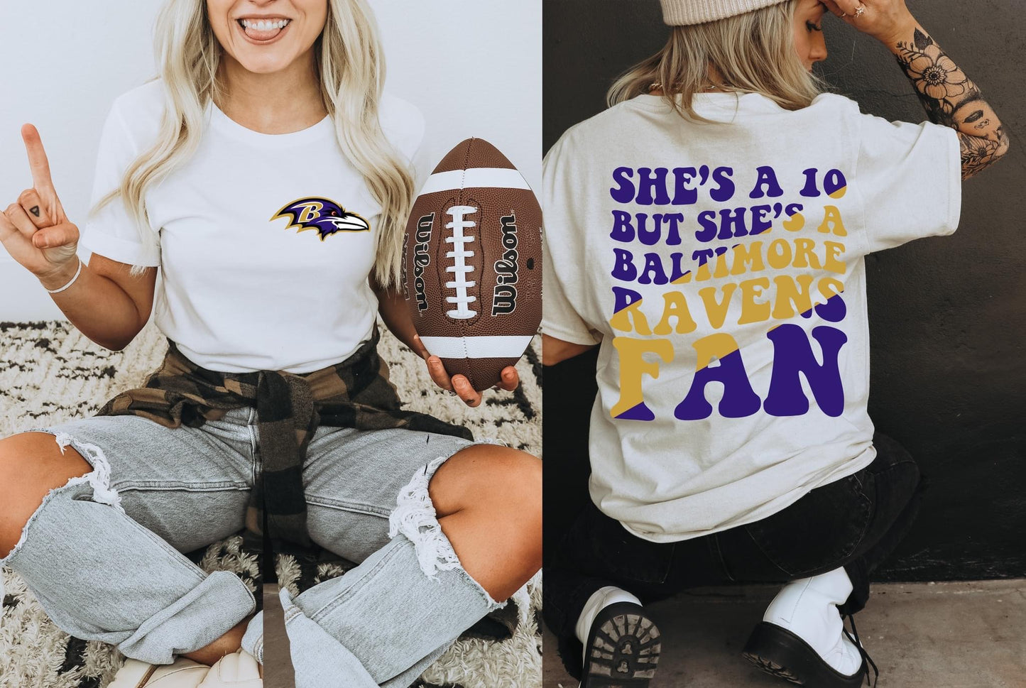 She's A 10 - Ravens Fan DTF Transfer