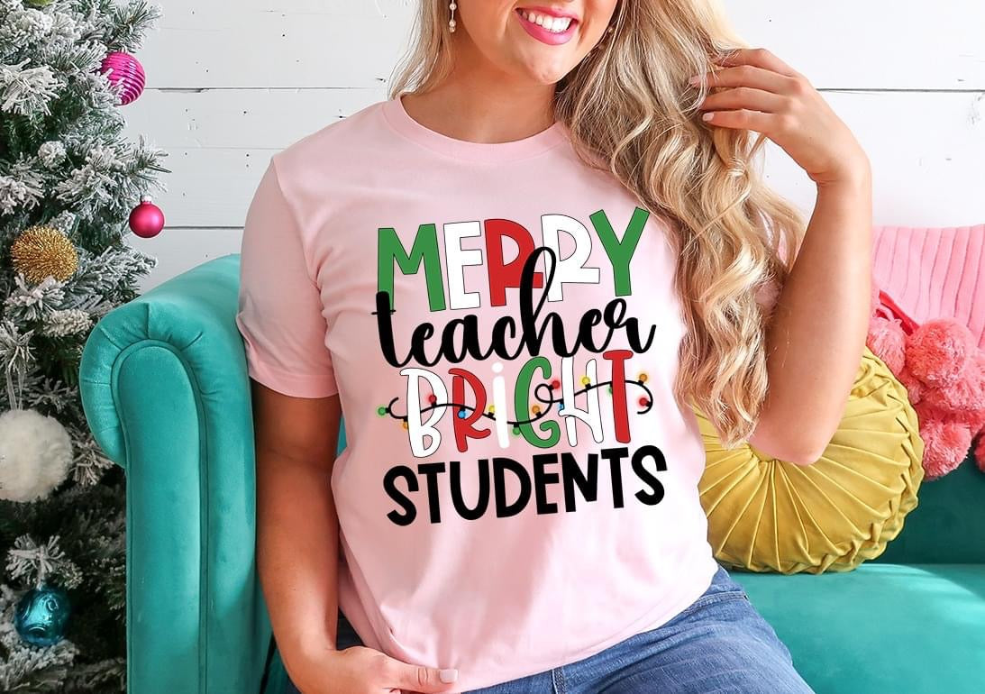 Merry Teacher DTF Transfer