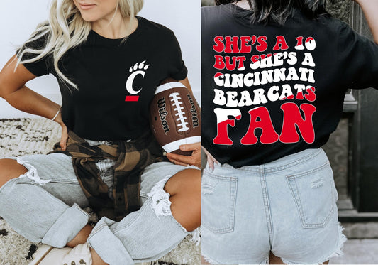 She's A 10 - Bearcats Fan DTF Transfer