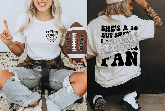 She's A 10 - Raiders Fan DTF Transfer